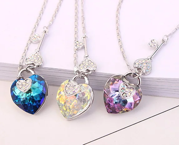 Романтическое ожерелье с кристаллами Swarovski Подвеска для лучших друзей колье