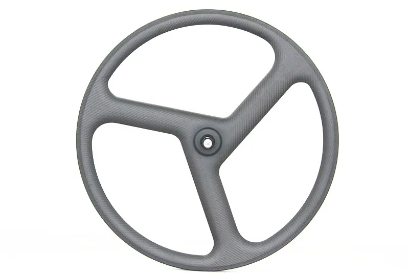 Fixed gear Карбон 700C 38 мм спереди 3 Спицы заднего трек Дорожный велосипед колесная покрышка труба из углеродистого волокна 3 K саржевого три спицы клинчер для велосипеда диски