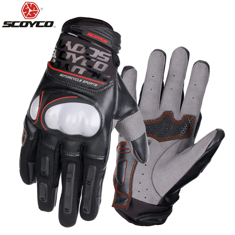 SCOYCO Motorcycle Glove Breathable Motocross Reflective At Night Moto Off Road Racing Guantes Injection Shell Protection MC49 | Автомобили