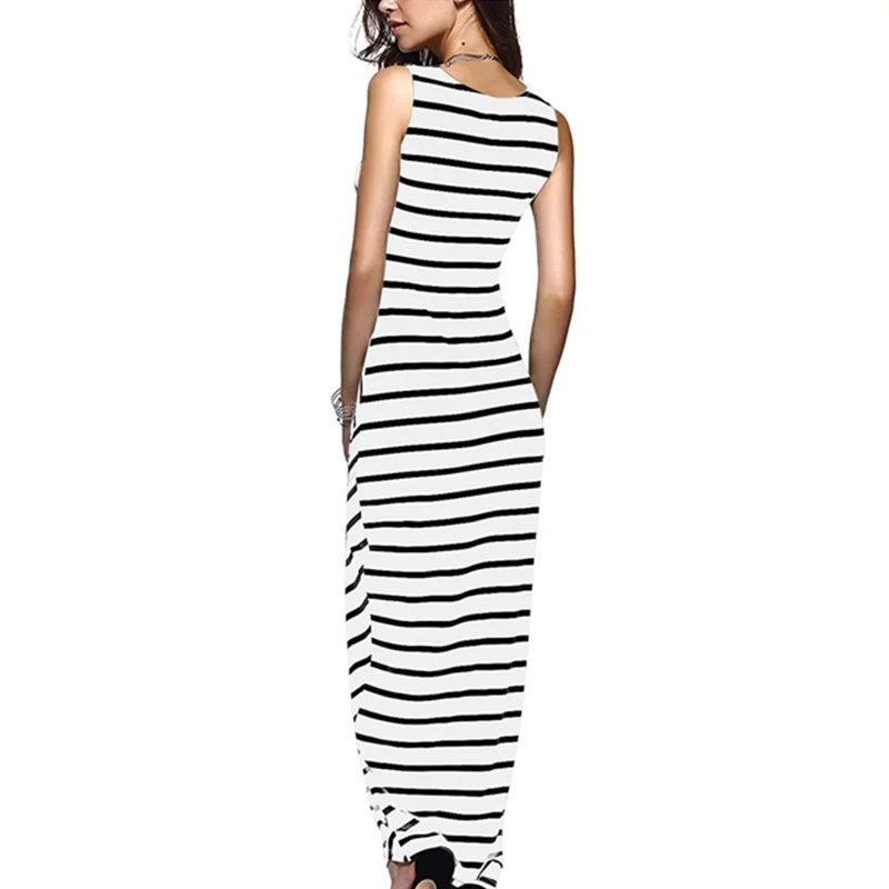 Женское платье туника длинное пляжное в полоску 2019|Женские платья| |