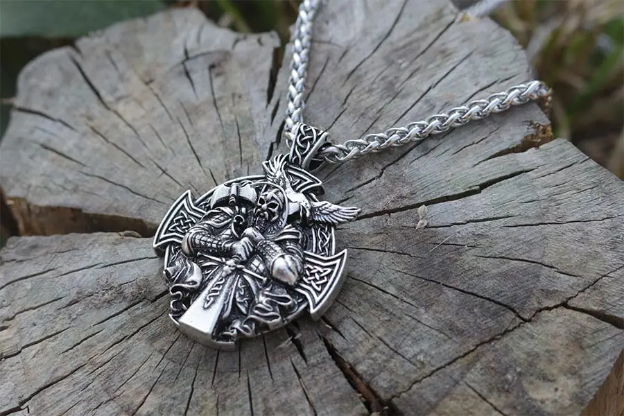 Lanseis 1 шт. Викинг один от Елены росовой ожерелье кулон Heathen мужской норвежский кулон ювелирные изделия Викинг крест кулон с вороном