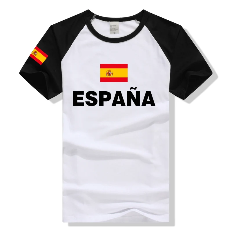 Black Sleeve TEEWINING испанская Футболка Флаг Espana футболка для мужчин и женщин - Цвет: Black Sleeve