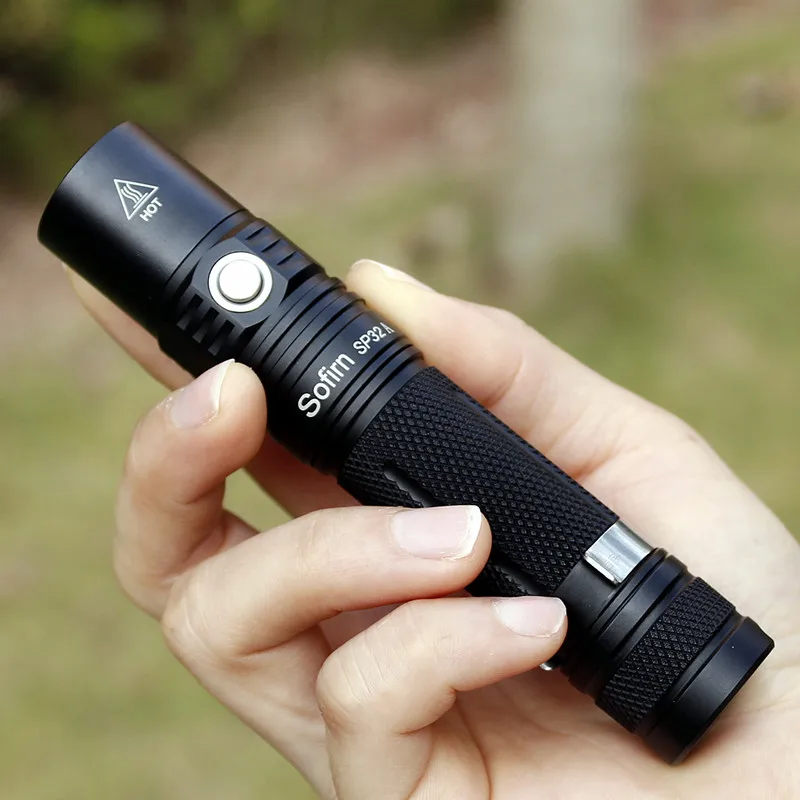 Sofirn SP32A высокомощный светодиодный фонарик 18650 Cree XPL2 портативный с плавным