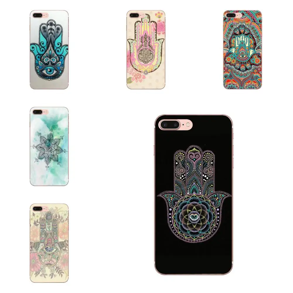 Принт Хамса ручная Мандала стиль дизайн для Galaxy Alpha Core Note 2 3 4 S2 A10 A20 A20E A30 A40 A50 A60 A70 M10