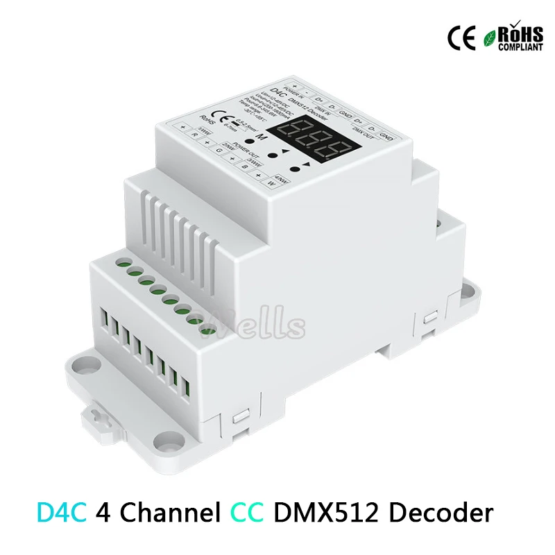 D4C 4 канальный декодер CC DMX512 4CH 150 1800 мА стандартный Трековый тип D4(CV )/DL( 0 10 В)