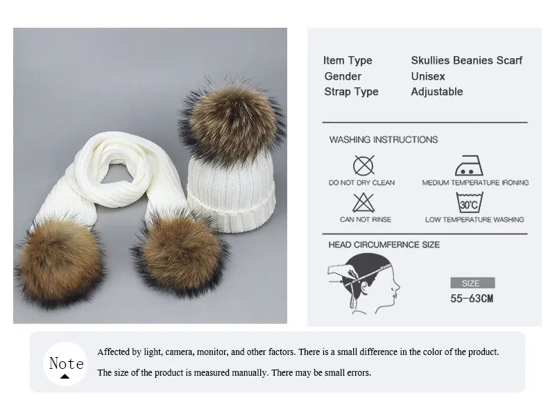Детская шапка с помпонами из натурального меха Skullies, детские зимние вязаные шапки для девочек и мальчиков, вязаная шапка с помпоном из натурального меха для детей