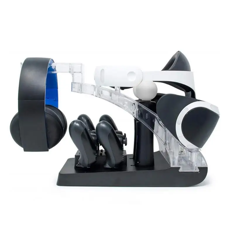 Для PS PS4 PS Move контроллер зарядные устройства Док-станция многофункциональная витрина зарядная док-станция дисплей стенд держатель
