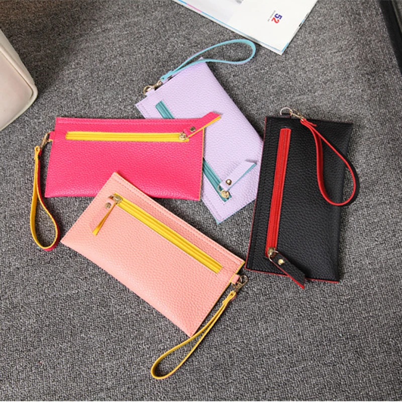 Модный женский кожаный кошелек на запястье Дамский для телефона Женский