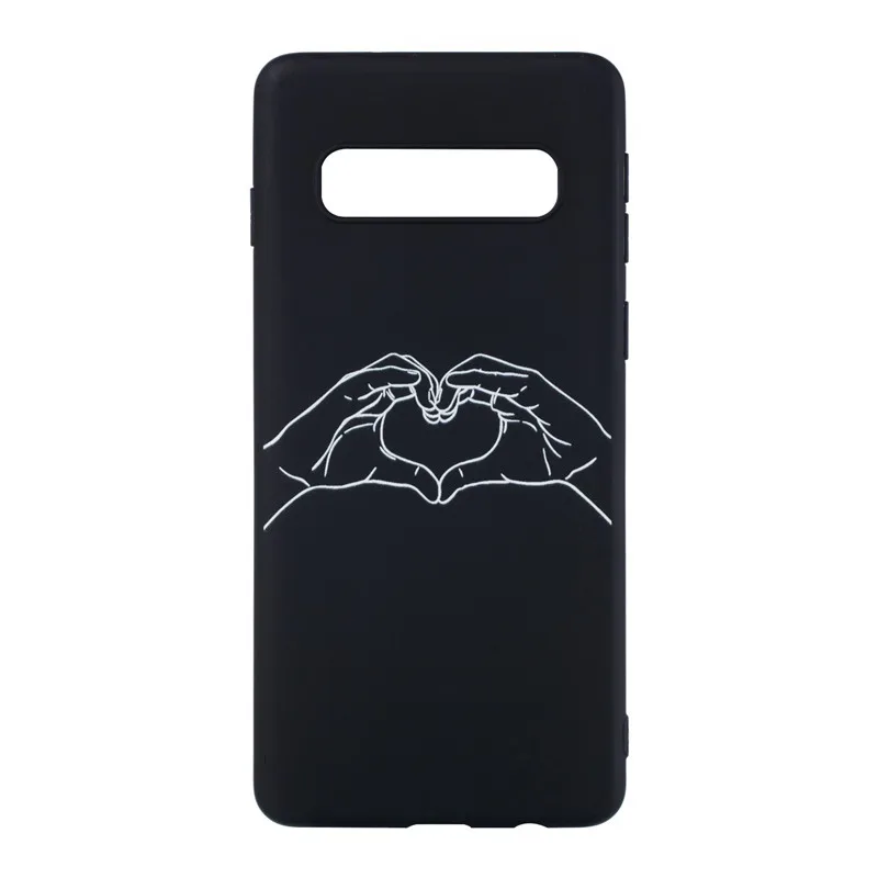 B Силиконовый чехол для samsung Galaxy S10 Couqe, мягкая задняя крышка из ТПУ для samsung S 10 Plus S10e S10Plus, тонкий чехол для телефона s Capa - Цвет: B
