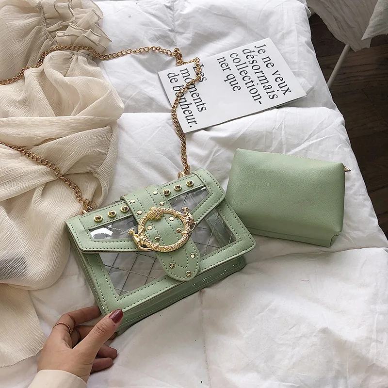 Роскошные дизайнерские новые женские прозрачные сумки из прозрачного ПВХ