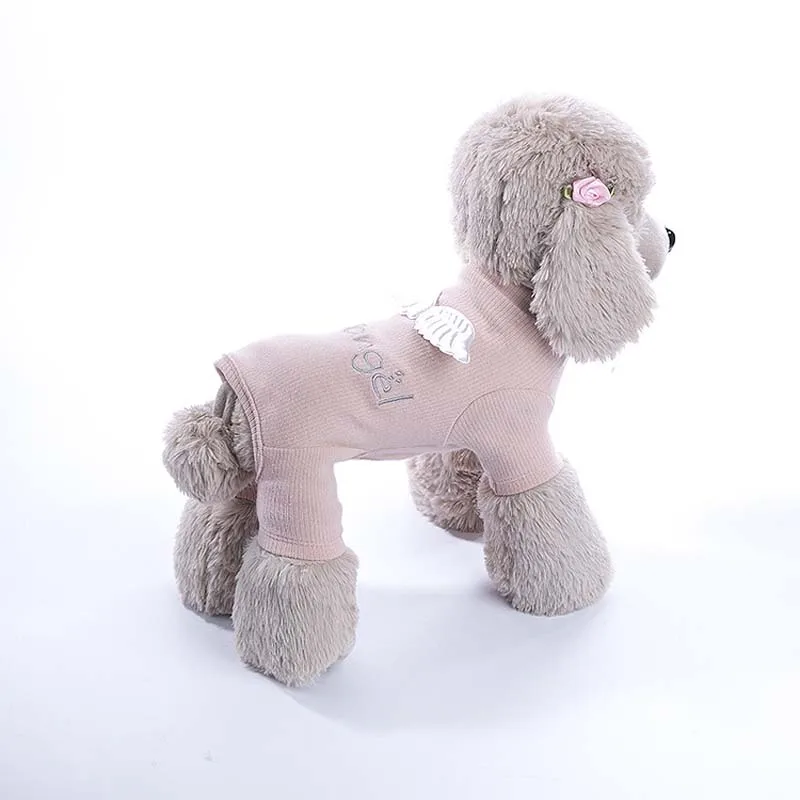 Осенне-зимняя Пижама для собак из чистого хлопка мягкая домашняя одежда