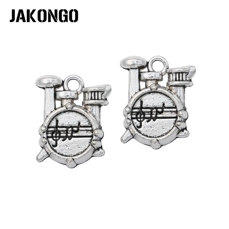 JAKONGO 10 шт. антикварные посеребренные музыкальные Подвески для самостоятельного