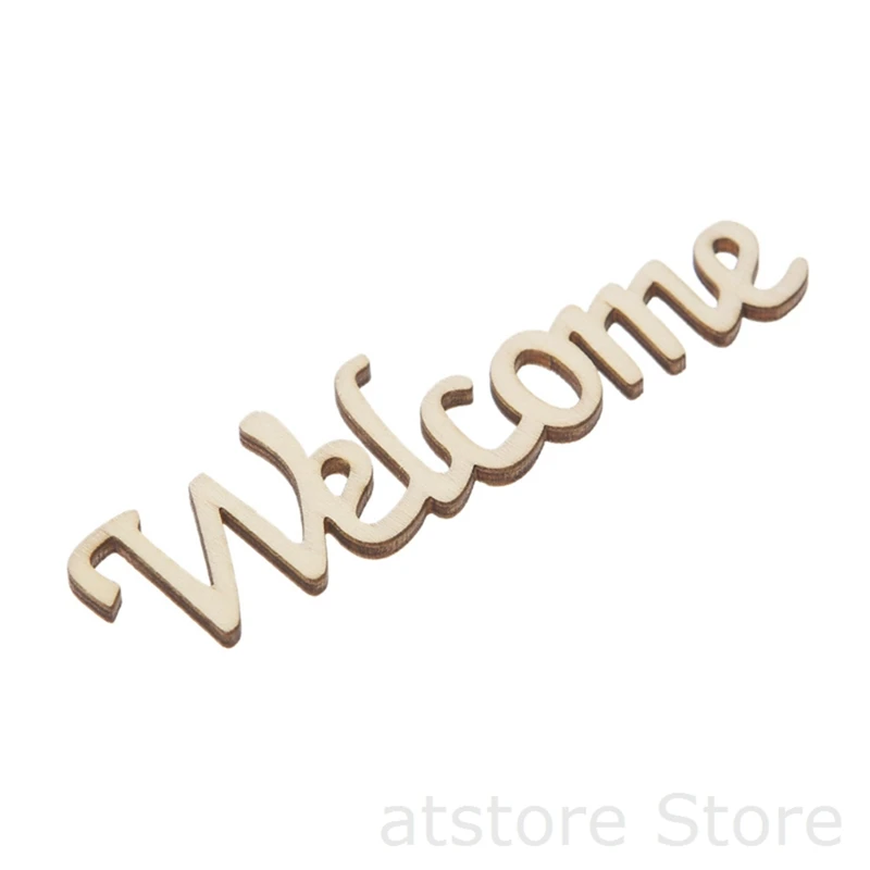 Welcome Letters Wooden Hanging Sign Wall Decal Sticker Room Home Decor Ornament | Дом и сад
