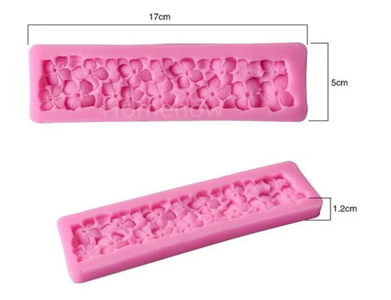 Новейшая длинная полоса лепесток цветок силиконовая форма для торта 3D SugarCraft