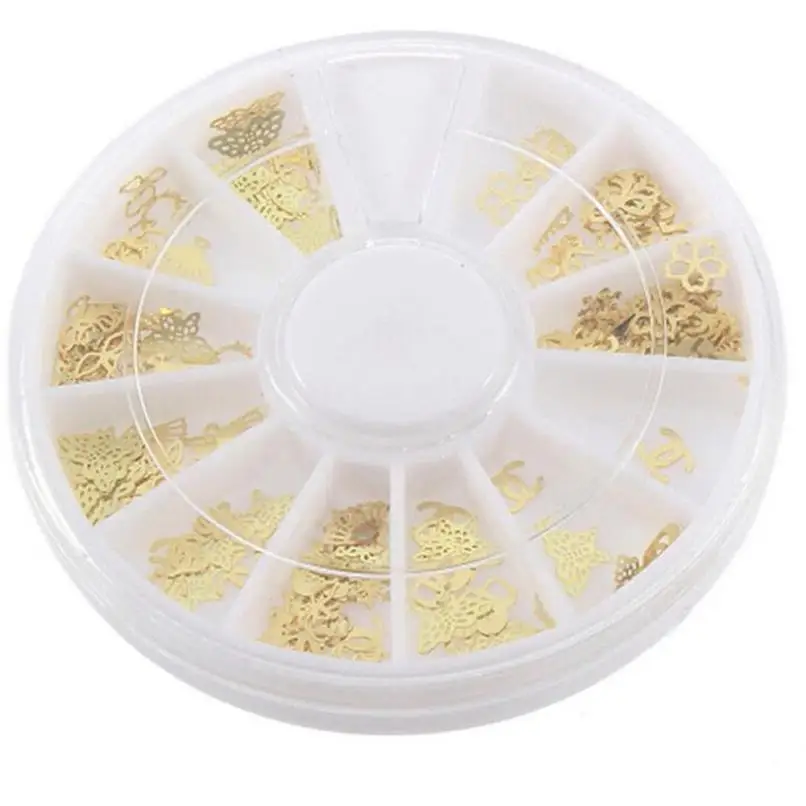 Золото/серебро цвет сплав Материал 3D золото наклейка наклейки Дизайн ногтей