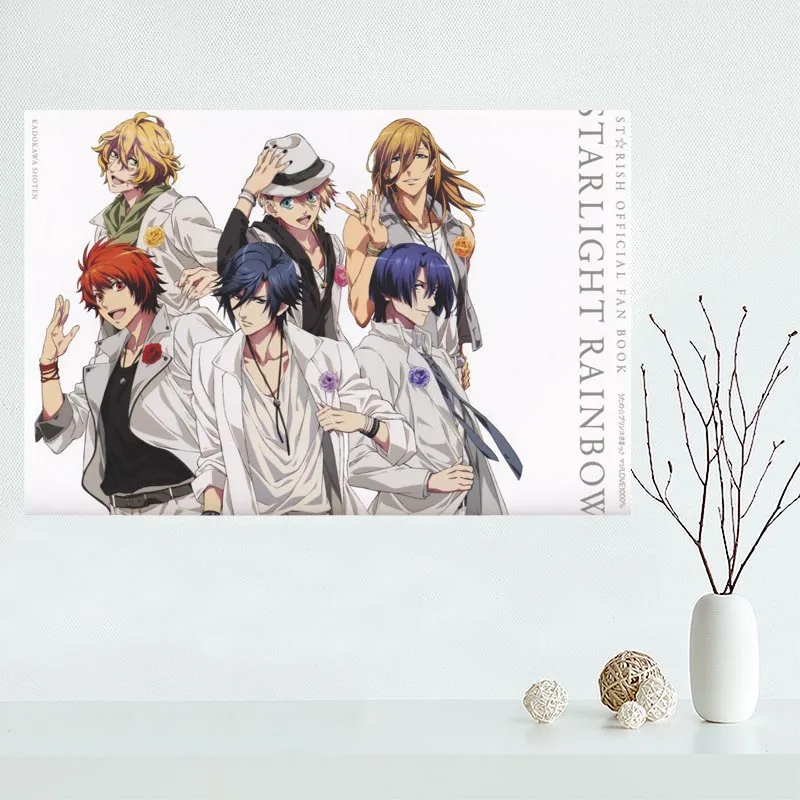 Хороший Uta no Prince Sama плакат на заказ холст плакат искусство отделочная ткань для дома ткань стены плакат печать шелковая ткань - Цвет: Армейский зеленый