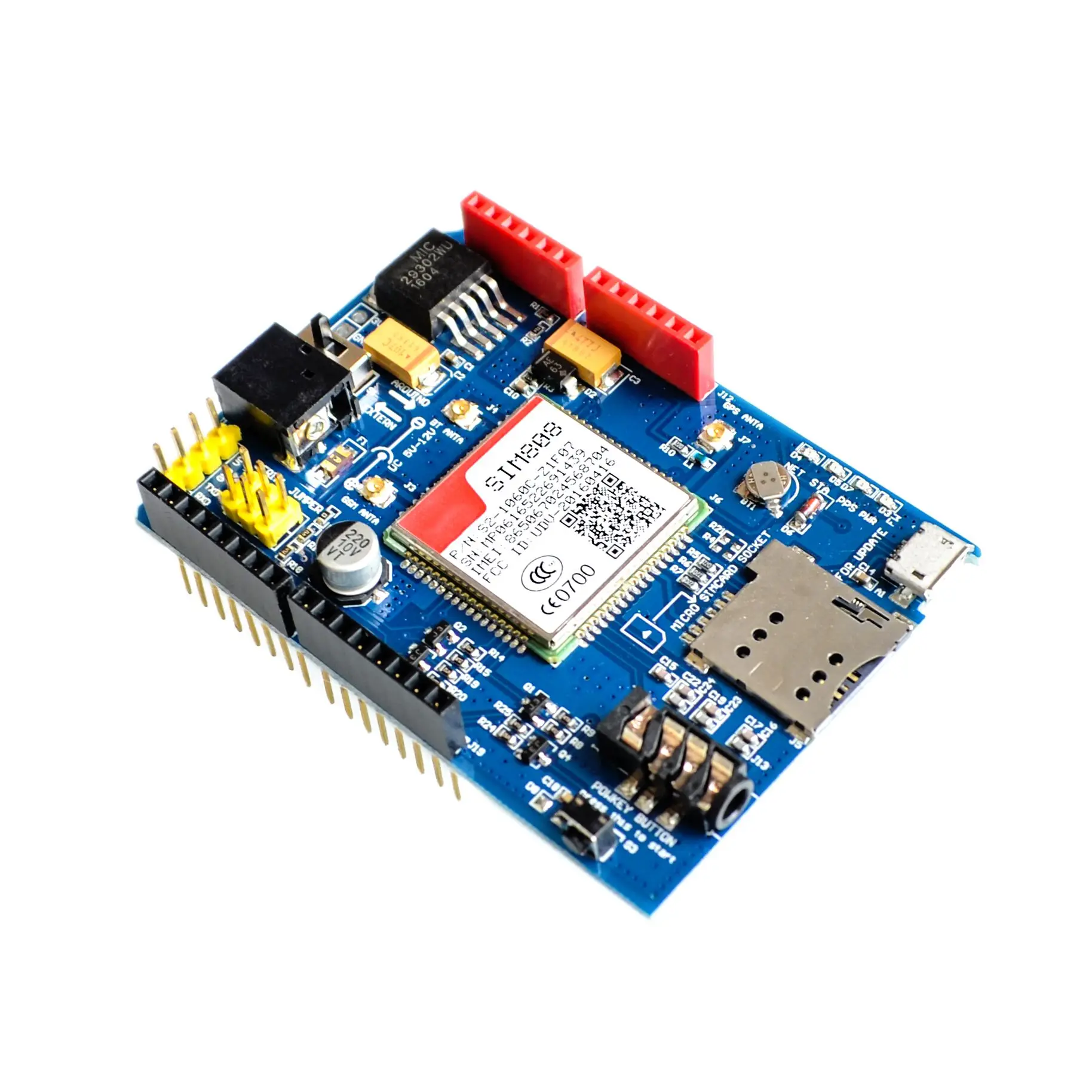 Высококачественный SIM808 GPRS/GSM + GPS щит 2 в 1 GSM GPRS макетная плата модуль | Электронные
