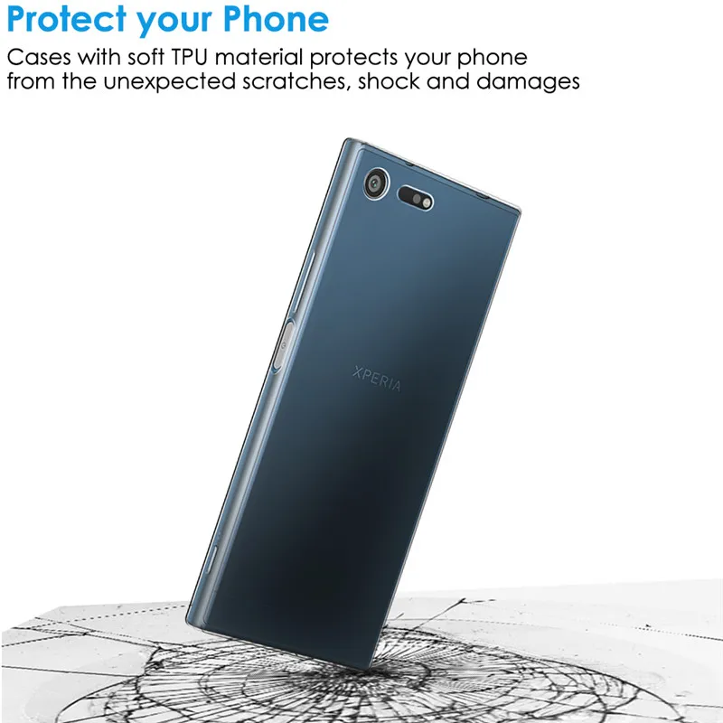 Qosea For Sony Xperia XZ Premium Case Slim Silicone Ultra-thin Transparent Soft TPU Protective XZ2 XZ1 Compact Cover |