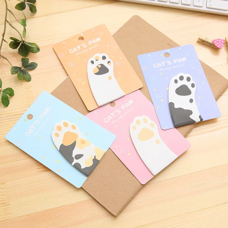 

CXZY kitty Black cat Paw page flag sticky note kawaii index tab memo pad planner sticker cute item office list stationery 3B812