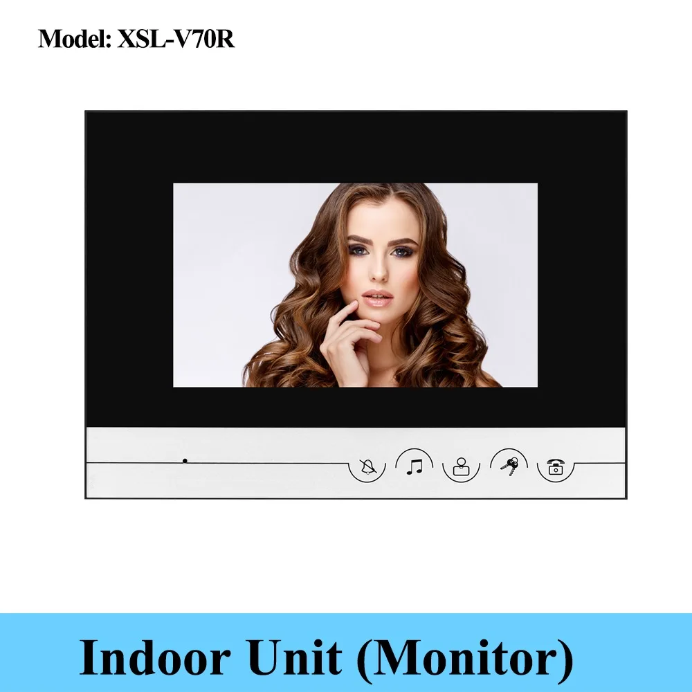 One Monitor Проводной видеодомофон 7 дюймов Водонепроницаемый видео дверной звонок Дверной телефон Инфракрасное Ночное Видение 12 рингтонов для домашней системы ввода двери - Цвет: One Monitor