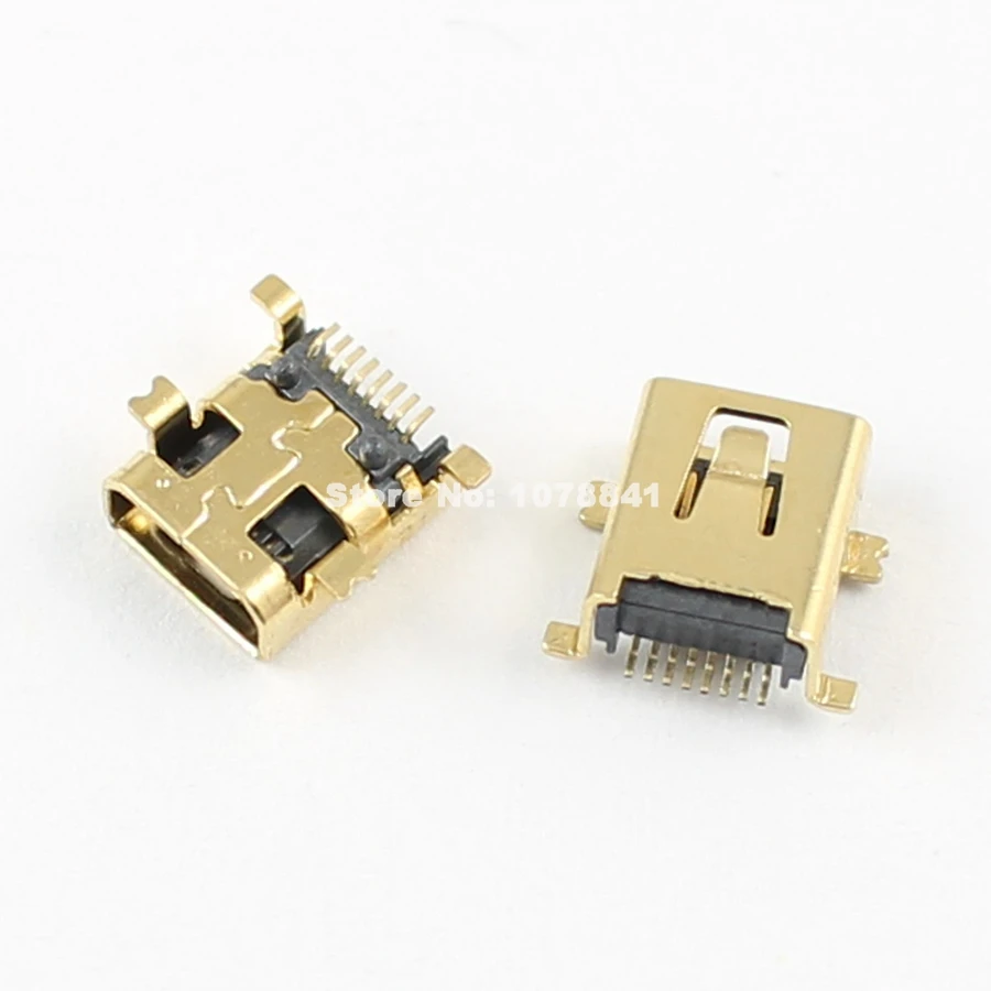 20 штук позолоченный штекер Mini-USB 8 Pin гнездовой разъем SMT | Обустройство дома