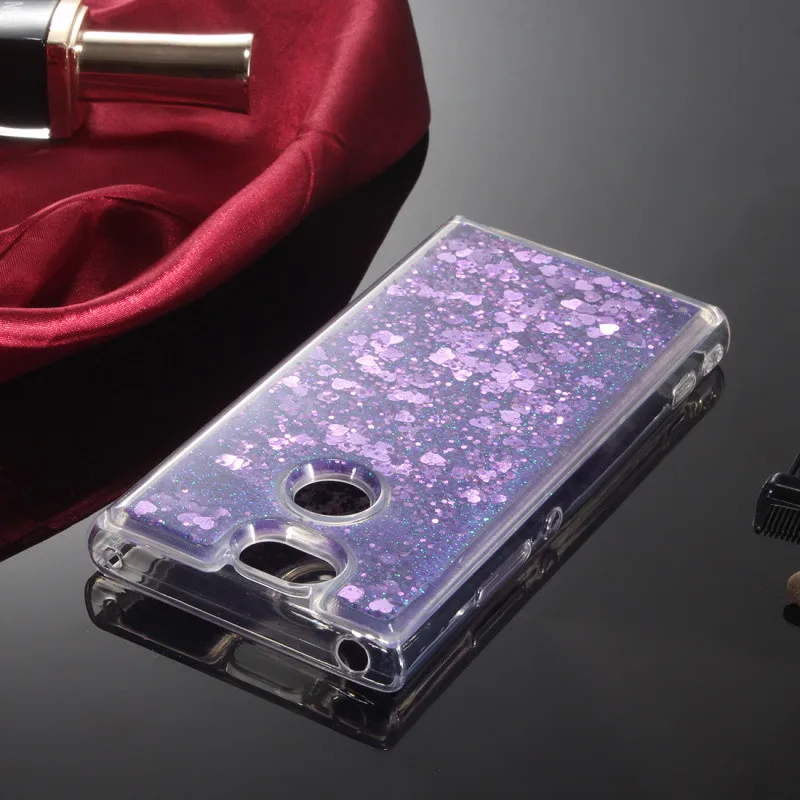For Fundas Sony Xperia XA2 Case Cover Soft Liquid Glitter Silicone TPU Phone Coque | Мобильные телефоны и аксессуары