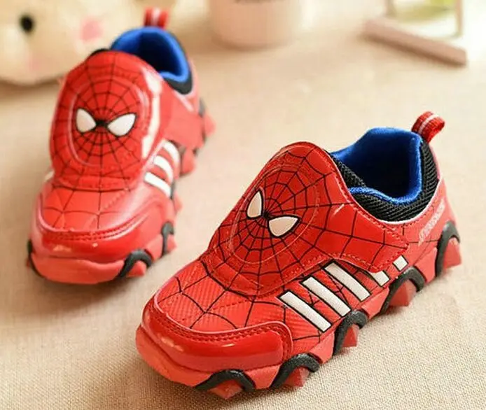 New Autumn&ampSpring Children Shoes Spiderman Night Flash Sports Sneakers Light for Kids Children's Boys Girls F72 | Детская одежда