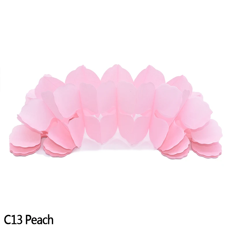 C13 Peach 3,6 м многоцветная четырехлистная бумага в виде клевера баннер для DIY Свадебные праздничные вечерние гирлянды товары для дома подвесные флаги украшения 7z - Цвет: C13 Peach