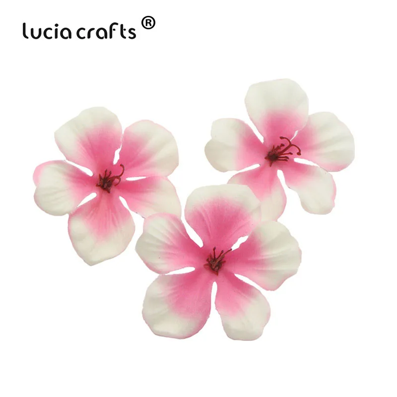 Lucia crafts, 50 шт., около 5,5 см, искусственный цветок, голова, свадьба, вечеринка, домашнее рукоделие декоративный материал, венок, ремесло A1007