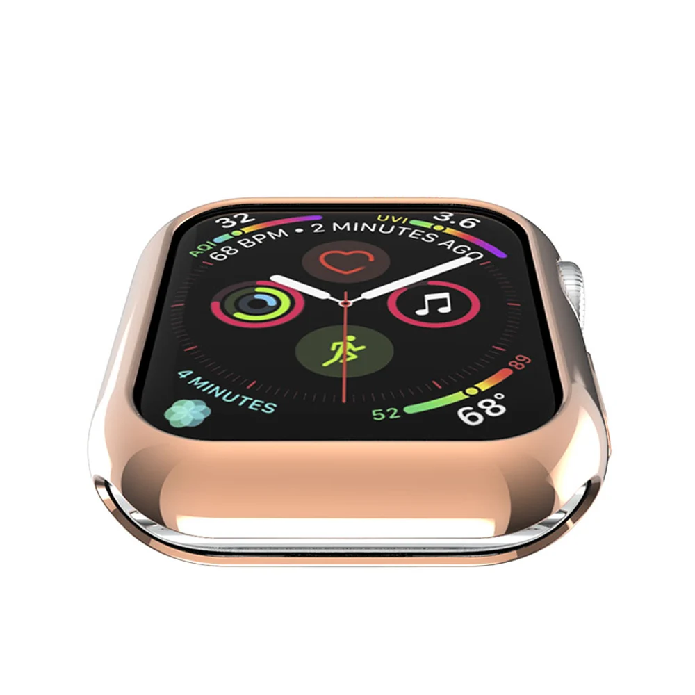 Мягкий чехол для часов из ТПУ для Apple Watch, защитный чехол-бампер, 40 мм, 44 мм, 38 мм, 42 мм, крепкий чехол для Apple Watch, аксессуары для часов