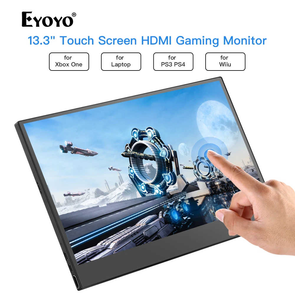 Eyoyo 13," EM13K портативный игровой монитор 1920x1080 ips совместимый для игровых консолей PS3 PS4 Переключатель HDMI монитор Мини ПК ноутбук