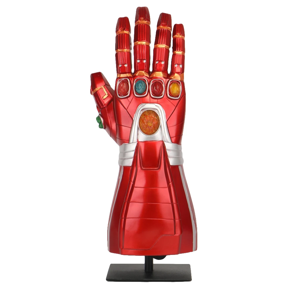 Мстители: Endgame Infinity Gauntlet светодиодные перчатки Железного человека латексная