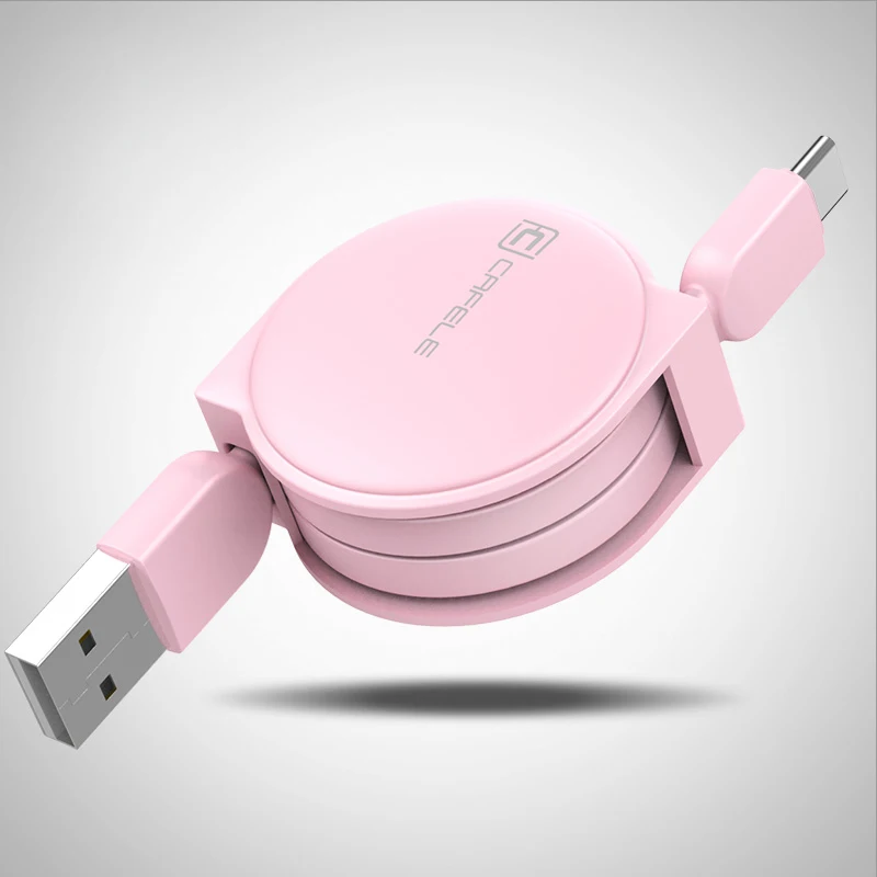 Pink CAFELE кабель type-C для передачи данных usb кабель для зарядки huawei Honor 10 9 P10 Xiaomi mi 6 mi 5S выдвижной для мобильного телефона кабель - Цвет: Pink