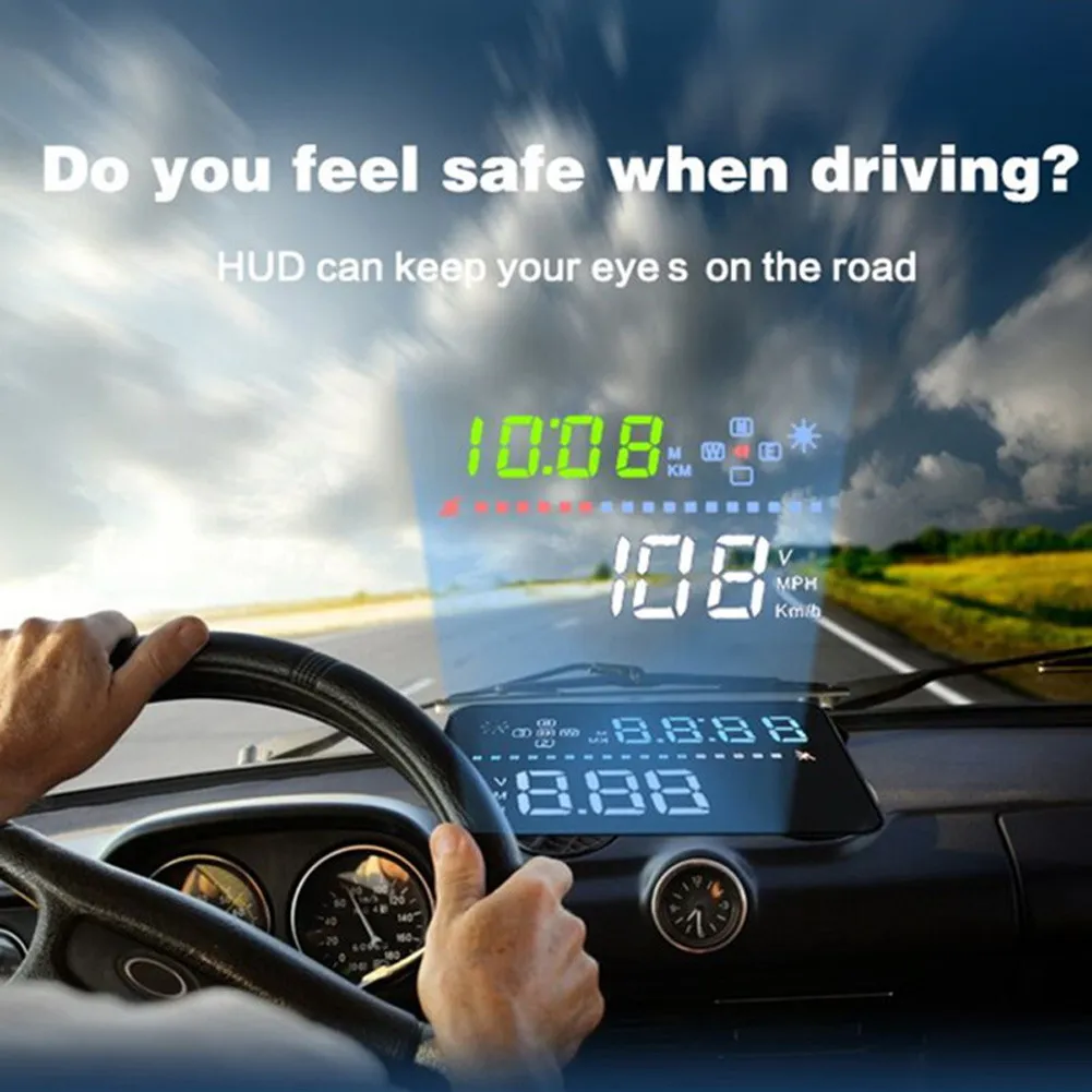A3 3 5 дюймовый экран GPS авто Hud Дисплей на голову Kmh/MPH Цифровой Автомобильный