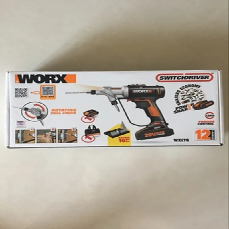 WORX батареи Электрическая аккумуляторная отвертка 20 в Li Ion с 1 батареей зарядное
