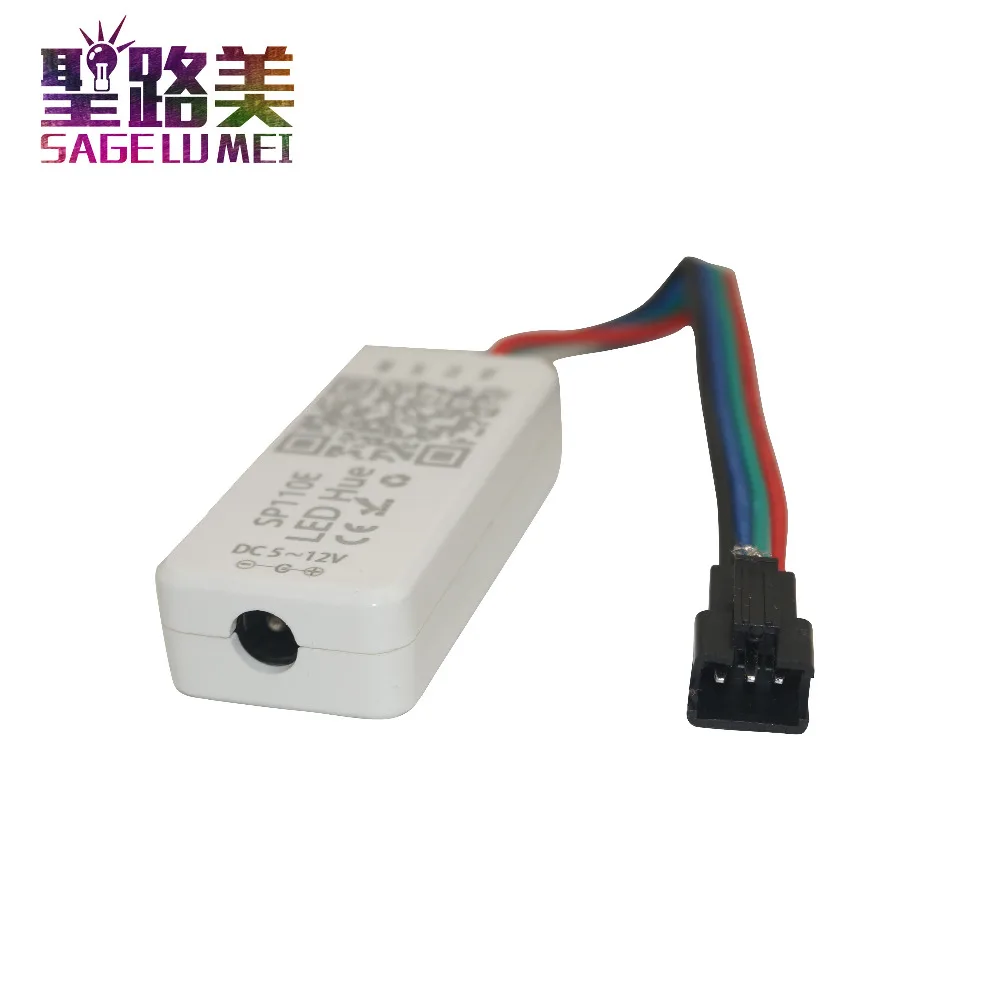 SP110E DC5V 24V Bluetooth пиксель света контроллер с помощью smart phone приложение для Android IOS WS2812