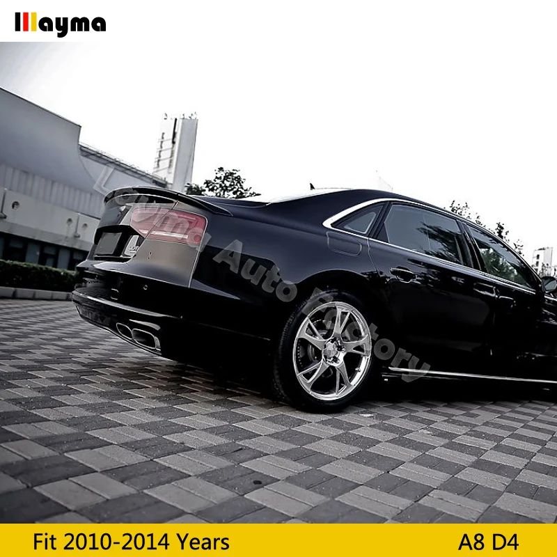Задний спойлер багажника из углеродного волокна ABT для AUDI A8 D4 2010 2011 2012 2013 года A8 CF(3 шт