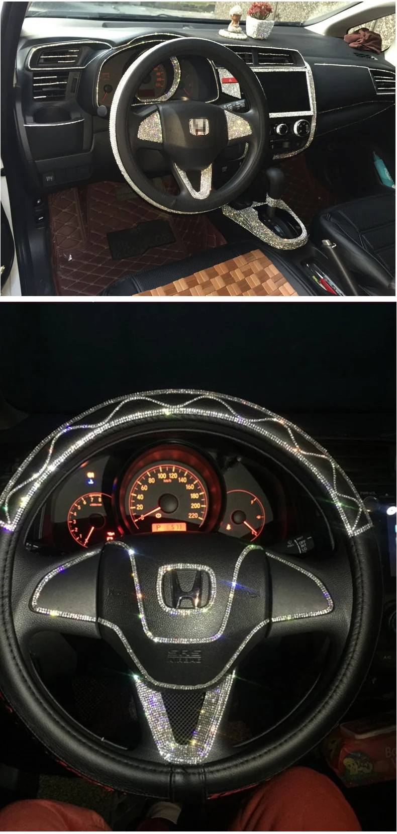 DIY авто аксессуары Алмазная наклейка автомобильный орнамент наклейка s Алмазный Стайлинг декоративный логотип/Центральная наклейка на консоль Стразы