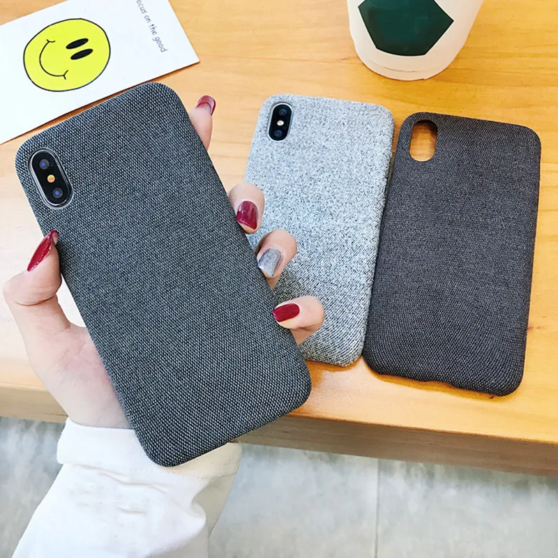Moskado однотонный тканевый чехол для iphone 7 XS MAX XR X холщовый чехол для телефона для iphone 6 6s 7 8 Plus Мягкий чехол теплый плюшевый тканевый чехол