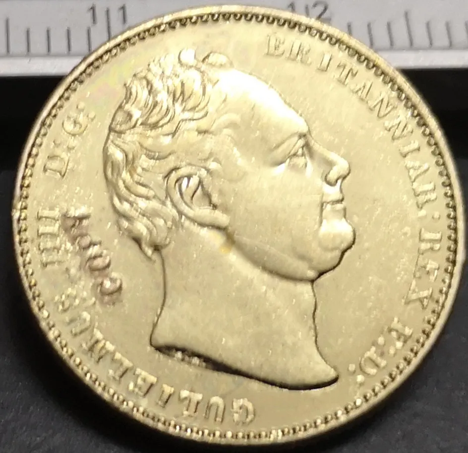 1836 Великобритания 1 Sovereign-Уильям IV. 9999 чистого золота покрытием имитация монеты