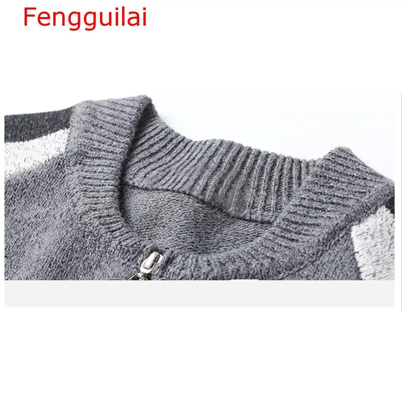 

Fengguilai 2020 Autumn New Product Men's Knit Jacket Cardigan Unlined Sweater Jacket Man