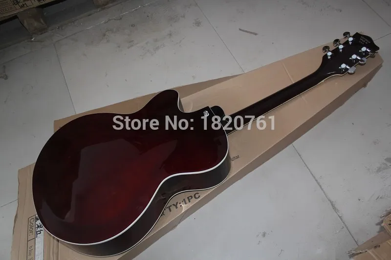 Бесплатная доставка Высокое качество трава Gretsch Сокол 6120 ДЖАЗ Полу Bigsby тремоло