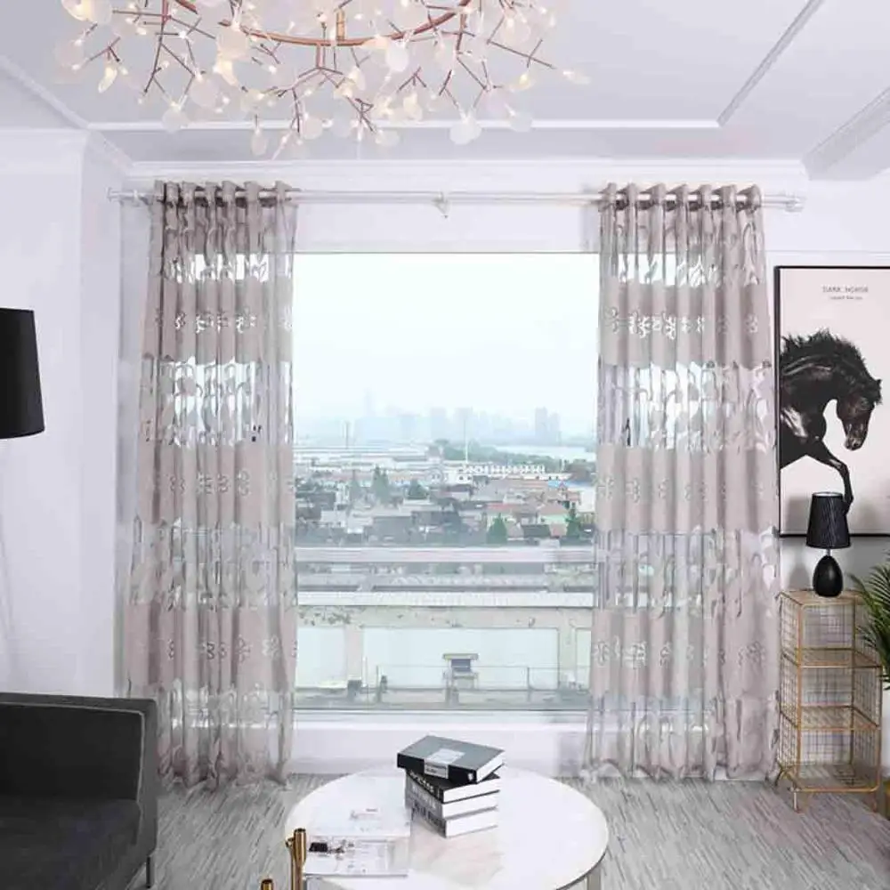 Домашние занавески 2 панели ткань с принтом в стиле пэчворк тюль декоративные для