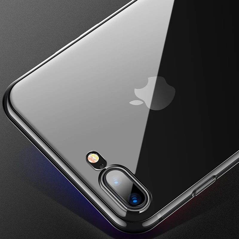Luxury Bumper Transparent Silicone Phone Case For iPhone X XS XR Max 8 7 6 6S Plus 4 S 5 5S SE Clear protection Back Cover | Мобильные