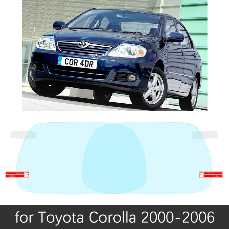 Для Toyota Corolla E120 E130 2000-2006 полное покрытие противотуманная пленка зеркало заднего вида непромокаемые противотуманные пленки аксессуары 120 130 - Название цвета: Corolla 2000-2006
