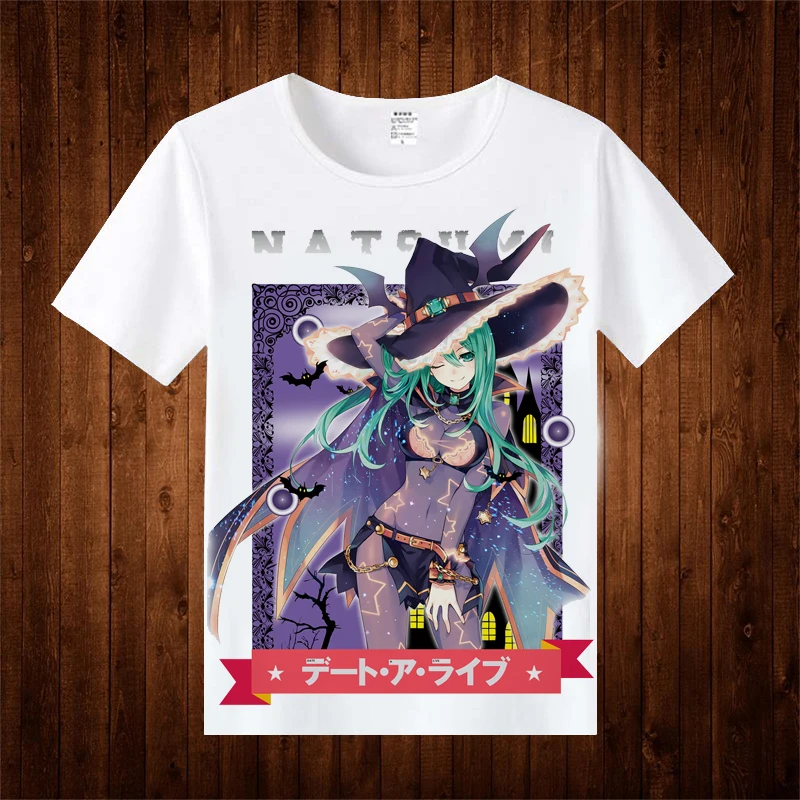 Новая футболка с надписью DATE A LIVE Кошмар Tokisaki Kurumi Yatogami Tohka Togashi Misuzu Yoshino Аниме