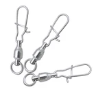 10 шт.шариковый подшипник рыболовный вертлюг с симпатичной застежкой Серебряная нержавеющая сталь жесткая рыболовная приманка коннектор аксессуары снасти