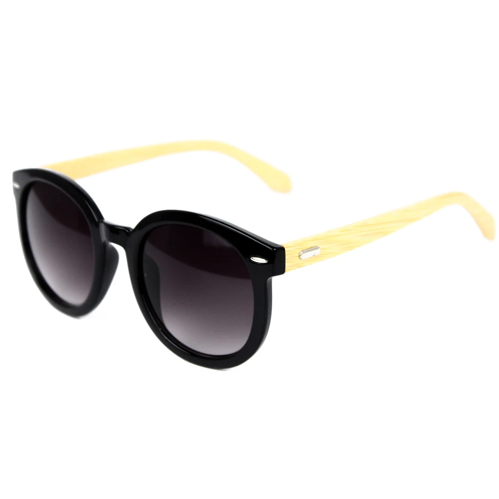 Round Retro Sunglasses Vintage Circle Eyeglasses Frames Natural Bamboo Legs Sun Glasses UV400 Driving for Women Men | Аксессуары для