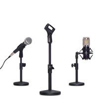 professional adjustable foldable desktop table holder microphone tripod mic stand mount clip mount shock for karaoke