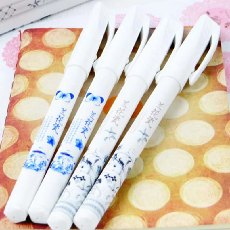 36 шт./лот китайский винтажный синий и белый фарфор гелевая ручка в качестве